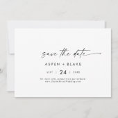 Modernes Skript Save the Date horizontal (Vorderseite)