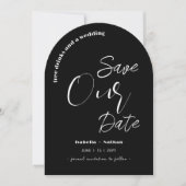 Modernes Skript Save the Date kostenlose Getränke  Einladung (Vorderseite)