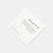 Modernes Skript Schwarz und Weiß Fun Fakt # 1 Hoch Serviette (Ecke)