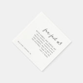 Modernes Skript Schwarz und Weiß Fun Fakt # 3 Hoch Serviette (Ecke)