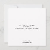 Modernes Skript Schwarz-Weiß-Danke Dankeskarte (Rückseite)