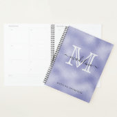 Modernes Skript Sehr Peri Lila Foil Monogram Planer (Anzeige)