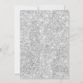 MODERNES Skript Silver Frame Weihnachtsgeschenk Pa Einladung (Rückseite)