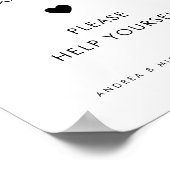 Modernes Skript spät nachts Snacks Herz Hochzeit Z Poster (Ecke)