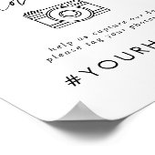 Modernes Skript teilen Sie die Liebe Wedding Hasht Poster (Ecke)