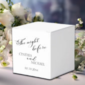 Modernes Skript "The Night Before" Hochzeit Geschenkschachtel