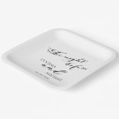 Modernes Skript "The Night Before" Hochzeit Pappteller (Gewinkelt)