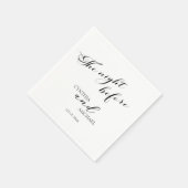 Modernes Skript "The Night Before" Hochzeit Serviette (Ecke)