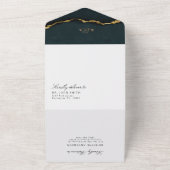 Modernes Skript Türkis Agate Wedding All in One Einladung (Außenbereich)