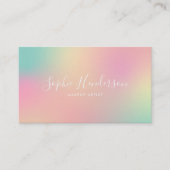 Modernes Skript Unicorn Gradient Mix 2 Visitenkarte (Vorderseite)