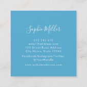 Modernes Skript Unicorn Gradient Mix 3 Quadratische Visitenkarte (Rückseite)