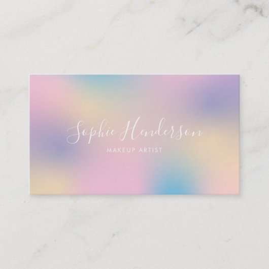 Modernes Skript Unicorn Gradient Mix 3 Visitenkarte (Vorderseite)