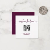 Modernes Skript verwenden Liebe-QR-Code-Tabellenka Mitteilungskarte (Vorderseite/Rückseite Beispiel)