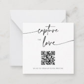 Modernes Skript verwenden Liebe-QR-Code-Tabellenka Mitteilungskarte (Vorderseite)