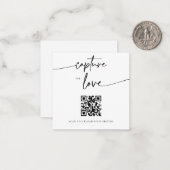 Modernes Skript verwenden Liebe-QR-Code-Tabellenka Mitteilungskarte (Vorderseite/Rückseite Beispiel)