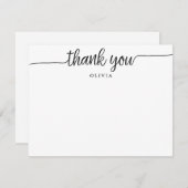 Modernes Skript Vielen Dank, dass Sie eine flache Einladung (Vorne/Hinten)