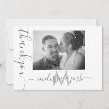 Modernes Skript Vielen Dank Hochzeitspaare Fotokar