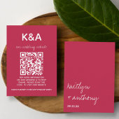 Modernes Skript Viva Magenta Minimalistische Hochz Begleitkarte