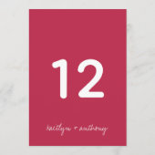 Modernes Skript Viva Magenta Minimalistische Hochz Einladung (Rückseite)