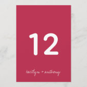 Modernes Skript Viva Magenta Minimalistische Hochz Einladung (Vorderseite)