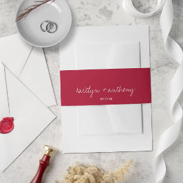 Modernes Skript Viva Magenta Minimalistische Hochz Einladungsbanderole