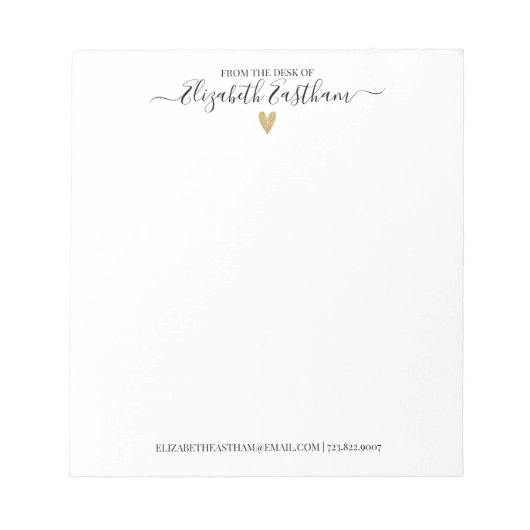 Modernes Skript vom Schreibtisch des Notepad Notizblock (Vorderseite)