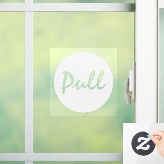 Modernes Skript White PULL Business Window Decal Fensteraufkleber (Zuhause)