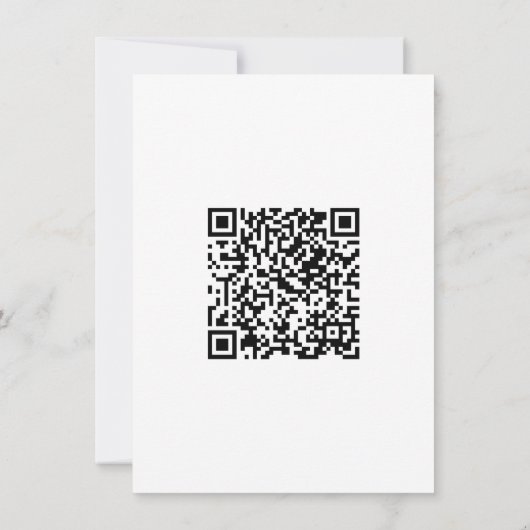 Modernes Skript White Wedding Website Details QR Einladung (Rückseite)