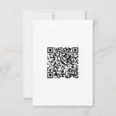 Modernes Skript White Wedding Website Details QR RSVP Karte (Rückseite)