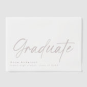 Modernes Skriptbenutzerdefiniertes Abschluss Grad- Pergament Einladungen (Vorderseite)