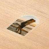 modernes Skriptbogen Hochzeit Foto danke Karte Acryleinladungen (Ablage )