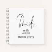 Modernes Skriptbriefenname Notizblock (Vorderseite)