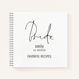 Modernes Skriptbriefenname Notizblock