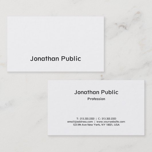 Modernes Skriptdesign Elegant Einfach trendig Schl Visitenkarte (Vorne/Hinten)