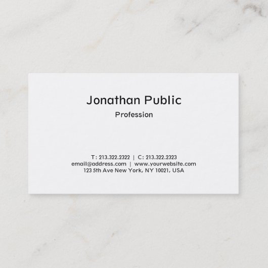 Modernes Skriptdesign Elegant Einfach trendig Schl Visitenkarte (Rückseite)