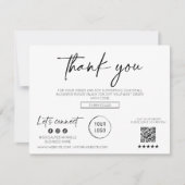 Modernes Skriptgeschäft dank Karte (Vorderseite)