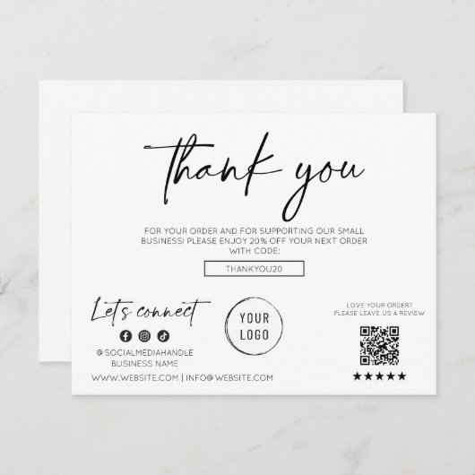 Modernes Skriptgeschäft dank Karte (Vorne/Hinten)