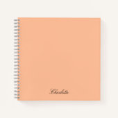 Modernes Skriptmonogramm-Elegant Notizblock (Vorderseite)