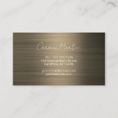 Modernes Skriptmonogramm Sepia Visitenkarte (Rückseite)