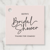 Modernes Skriptrot Handgeschriebenes Brautparty Geschenkanhänger (Vorderseite)