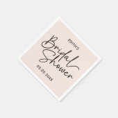 Modernes Skriptrot Handgeschriebenes Brautparty Serviette (Ecke)