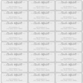 Modernes skripttransparentes Rücksendelabel Aufkleber (Vorderseite)