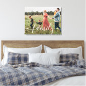Modernes Skriptüberlagern für die Familie auf Foto Leinwanddruck (Insitu (Schlafzimmer))