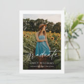 Modernes Skriptüberlagerungs-Abschluss mit zwei Fo Ankündigung (Stehend Vorderseite)