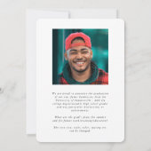 Modernes Skriptüberlagerungs-Abschluss mit zwei Fo Ankündigung (Rückseite)