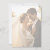 Modernes Skriptüberlagerungs-Foto Dankeskarte (Rückseite)