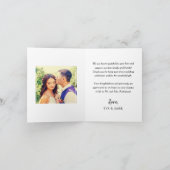 Modernes Skriptüberlagerungs-Foto Dankeskarte (Innenseite)