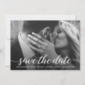 Modernes Skriptüberlagerungs-Save the Date-Foto Save The Date (Vorderseite)
