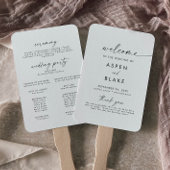 Modernes SkriptWedding Programm Handfan Fächer