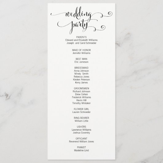 Modernes SkriptWedelprogramm Programm (Rückseite)